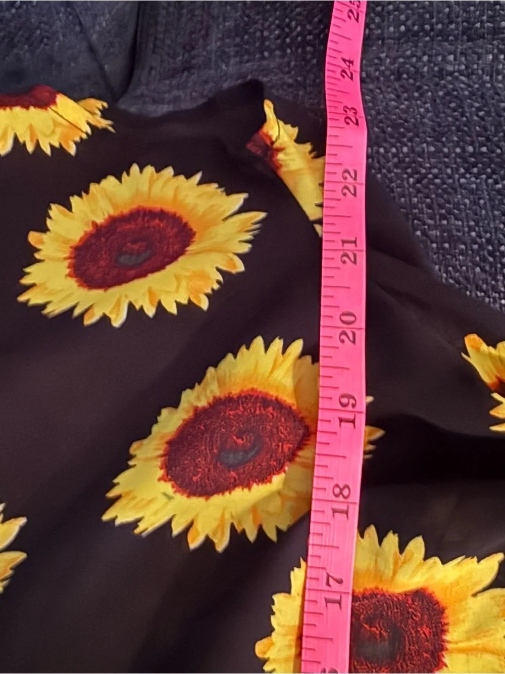 Fun & Flirt Black Sunflower Print Blouse